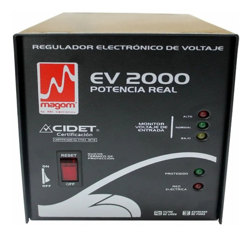 Regulador Electrónico De Voltaje Magom Ev-2000 A 110 V