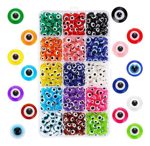 450 Piezas Mal De Ojo Cuentas De Murano 8mm Cuentas