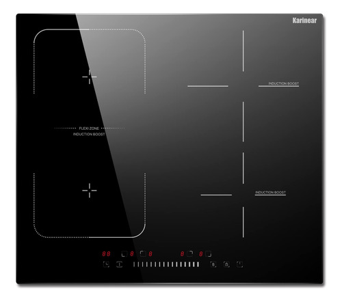 Karinear Placa De Inducción Con 4 Quemadores 7400 W 24