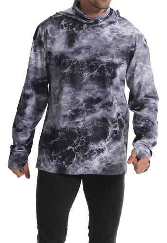 Camisa Con Capucha Y Protección Solar For Hombre, Ropa