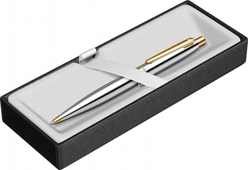 Boligrafo Sheaffer Vfm Cromado C/ Clip Dorado Personalizado Tinta Negro