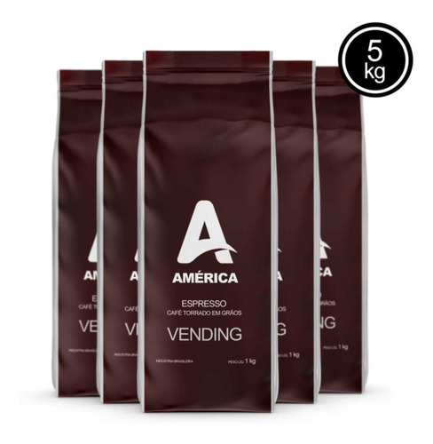Café América Vending Em Grãos 5 Kg (5x1kg)