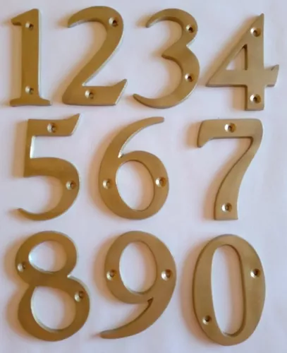 Números Para Casa De Aluminio 11 Cms Exterior Interior