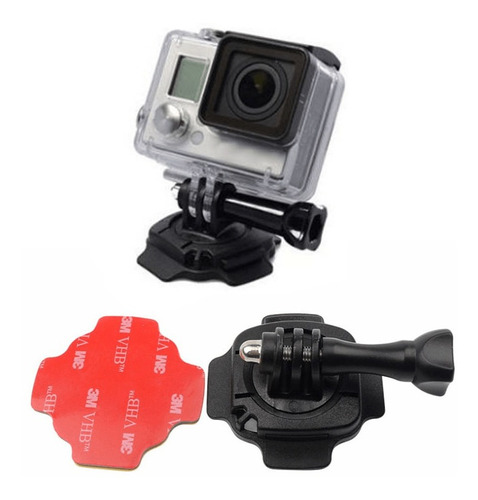 Soporte Montura 360º Casco O Base Curva Compatible Gopro