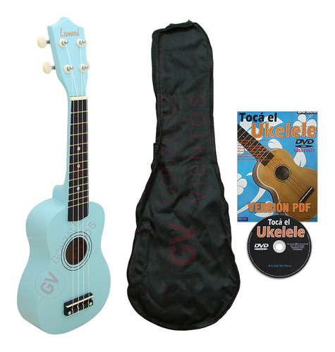 Ukelele Soprano Leonard Uk5bl Celeste + Funda + Metodo