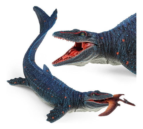Juguete Mosasaurus Eoivsh Gigante Con Pterosaurio 29cm