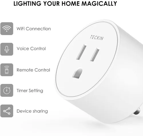 Enchufe Inteligente Compatible Con Alexa Google Assistant X4