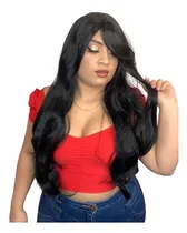 Comprar Peruca Longa 100% Orgânica Cosplay Human Hair Ondulada Pra Arrasar + Touca Wig Cap