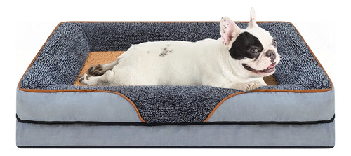 Cama Caminha Cachorros Pet Confortável Memória Ortopédica Base Antiderrapante E Capa Lavável Médio 75x50x12