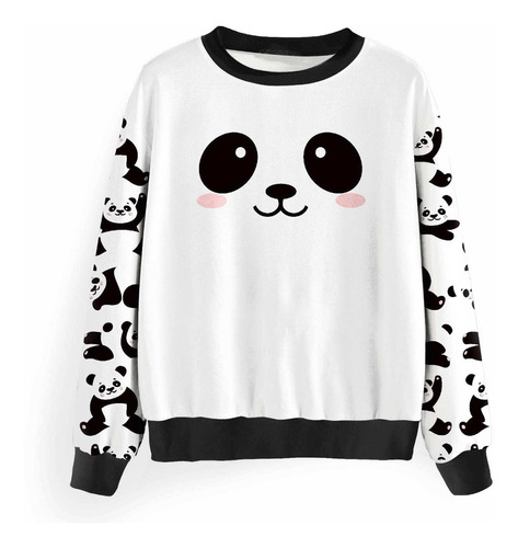 Blusa Feminina Moletom Fofa Ursinhos Panda Gatinhos Florais