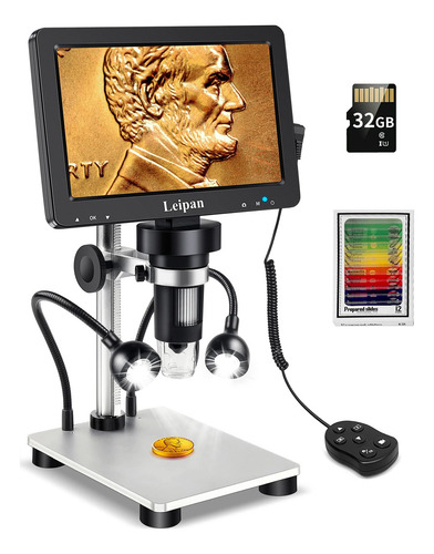 Microscopio Digital Lcd De 7 Pulgadas 1200x, Microscopio Lei