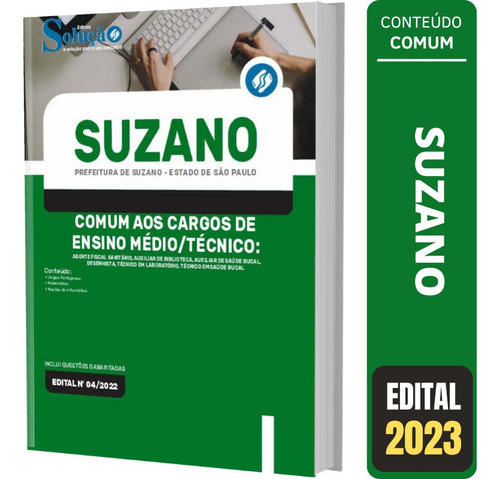 Apostila Suzano Sp 2023 - Comum Aos Cargos De Ensino Médio