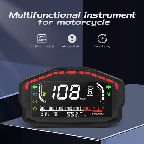 Velocímetro Digital Universal Para Motocicletas Y Tacómetro