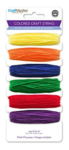 Craft Medley Multipurpose Colored Craft String 295fetos Bril