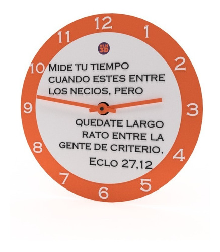 Imagen 3 de 10 de Reloj De Pared | Citas Biblicas | Ylh3d | Ms