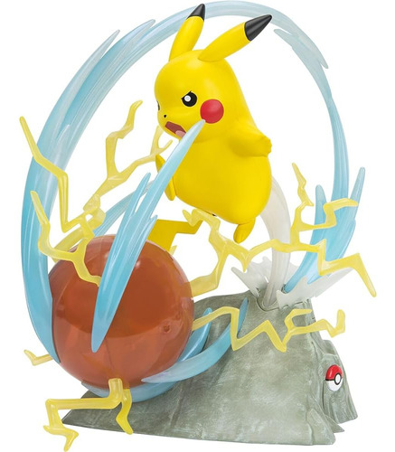 Figura Estatua De Coleccionista Deluxe De Pokémon Pikachu - 