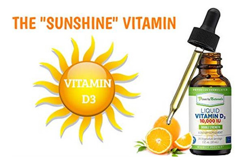 Power By Naturals Vitamina D3 Líquida 10000 Ui 30 Dosis