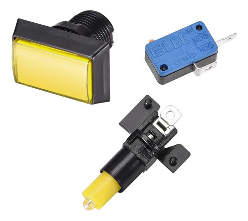 Botón Push Led 12v Rectangular Uxcell 49x33 Mm