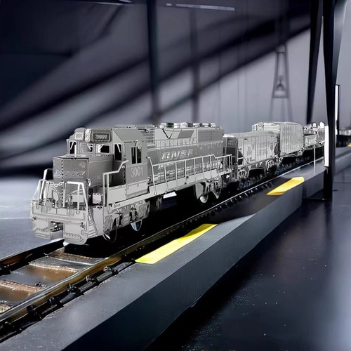 Nc Trenes Rompecabezas Metallic 3d Model A Scale R