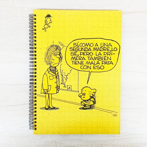 Imagen 1 de 3 de Cuaderno A4 Rayado Mafalda Educacion Amarillo - Tapa Dura