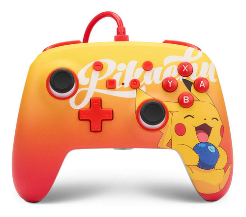 Controle Powera Oran Berry Pikachu Com Fio para Nintendo Switch