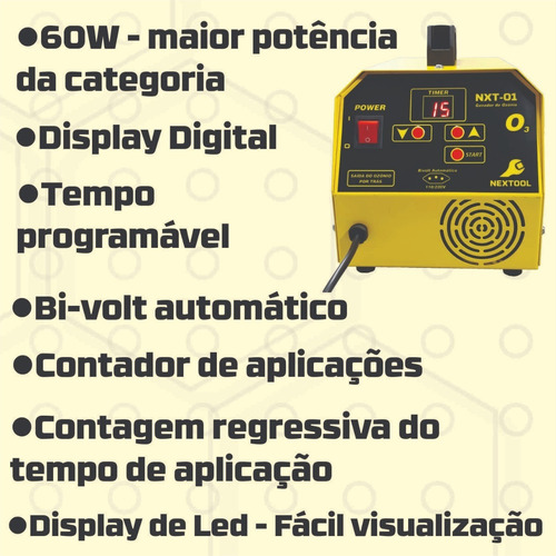 Nxt-01 Gerador De Ozônio P/ Ambientes E Automóveis - Branco