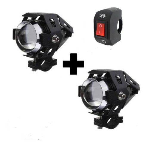 Luces Moto : 2 Proyectores Led + Llave!! Faro Caminero