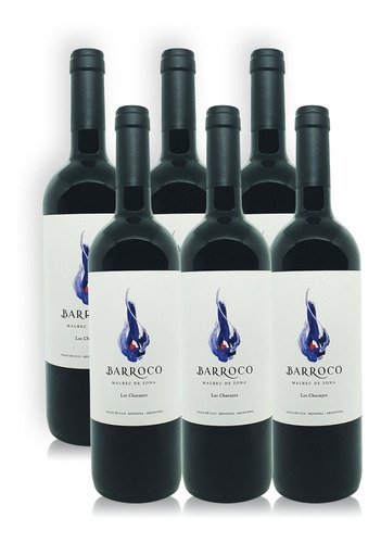 Vino Barroco Malbec De Zona Caja X6 750ml Los Chacayes