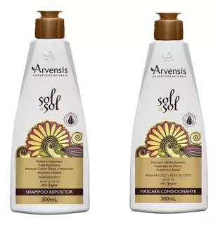 Arvensis Máscara Condicionante e Shampoo Creme de coco en garrafa de 600mL de 600g de 600mL de 600g