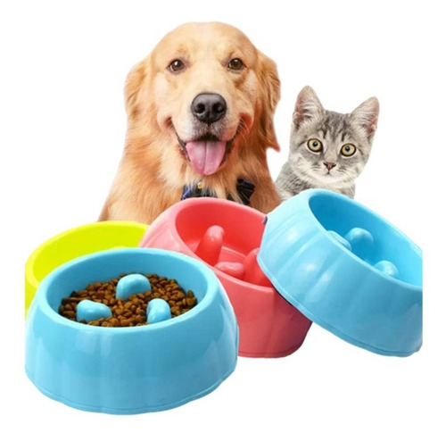 Plato Anti-ansiedad Antiahogo Perros Gatos Mascotas 15 Cm