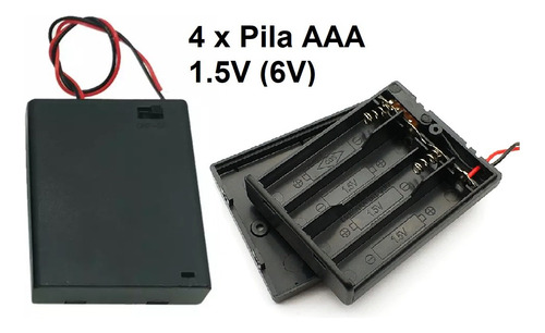 Porta Batería Pila 4 X Aaa Con Interruptor - 6v