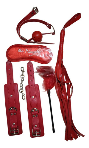 Kit De Juguetes Bdsm Rojo Para Parejas