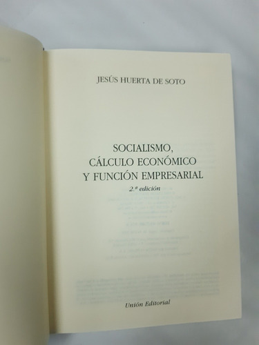 Imagen 2 de 5 de Socialismo Calculo Económico Y Función Empresarial