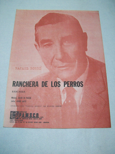 Adp Partitura Ranchera De Los Perros Silvio Di Pascal 