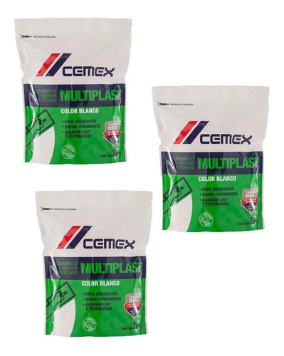 Cemex Multiplast Blanco 6kg A Base De Cemento