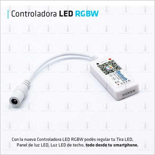 Controladora Led Rgbw 12v Bluetooth Audioritmico 4 Canales