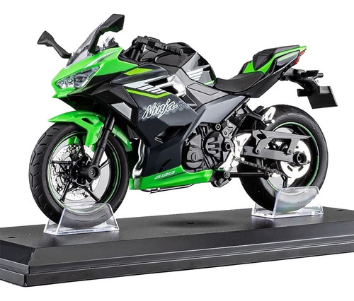 Kawasaki Ninja 400 Miniature Metal Carreras Motos Con Base