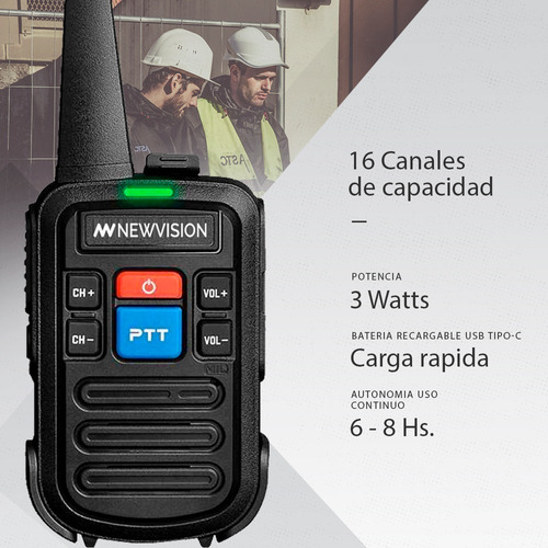 Imagen 2 de 10 de Walkie Talkie Handy Newvision Infantil Para Niños Juguete