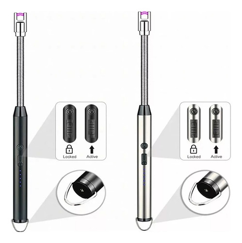 Bojoom 2pzs Recargable Encendedores Eléctrico De Plasma Multiusos Encendedor De Plasma Encendedor Electrico Ensendedores Usb Encendedor Plasma(negro)
