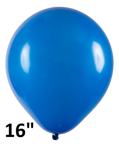 Balão Bexiga Redondo 16 Azul - 12 Unidades - Art Latex