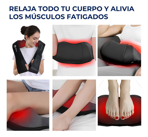 Masajeador eléctrico portátil para espalda Melfit i1000 gris 220V