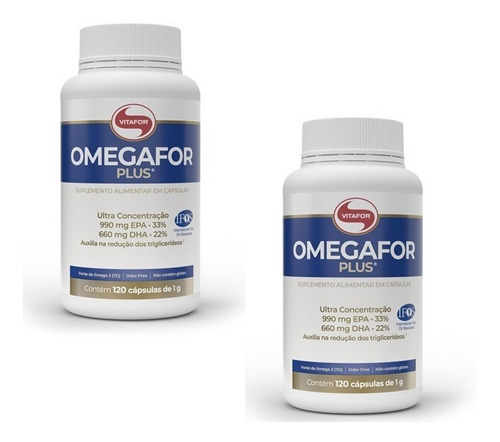 2 Omega For Plus 120 Caps - Vitafor Omegafor Plus Com Nf