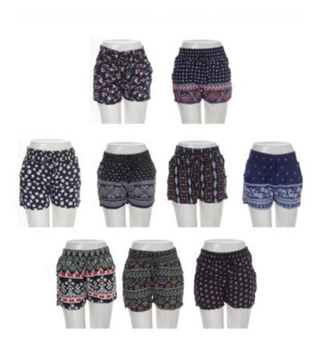 Short Jinteli Mujer Con Bolsillos (pack Por 6)-importado