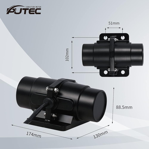 Putec Motor De Vibración 100lbs Cepillo Vibrador Para Arena