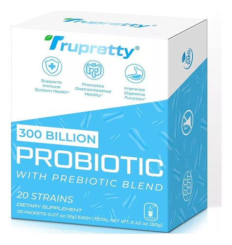 Probioticos + Prebioticos 300 Billones Cfu 24 Cepas 60 Caps
