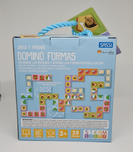 Imagen 2 de 4 de Dominó Formas Libro Y Juego