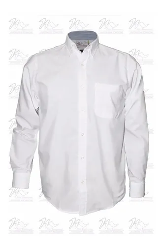 Camisa Blanca Uniforme Oficina Manga Larga T/4xl