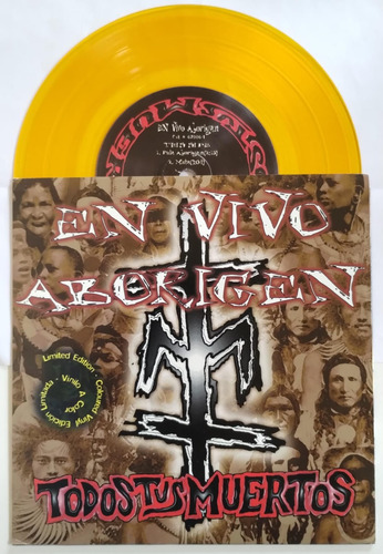 Todos Tus Muertos En Vivo Aborigen Simple Vinilo 7 Usa 1996