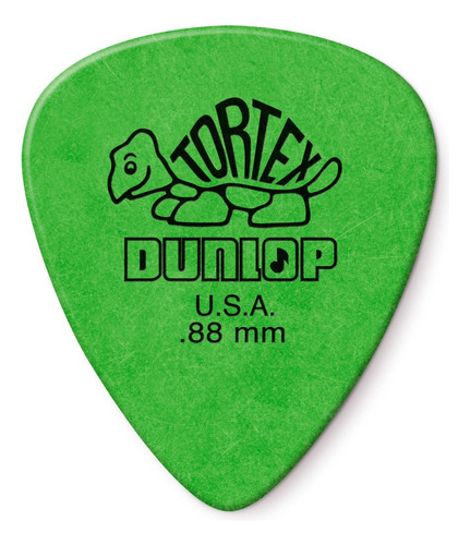 Palheta Dunlop Tortex Verde 0,88mm (pacote C/ 6)