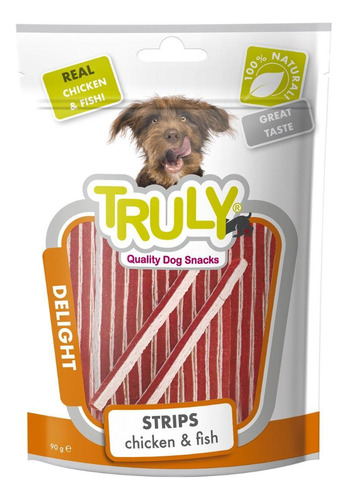 Truly Delight Petisco Cães Tiras De Frango E Peixe - 90g